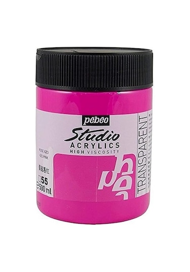 Pebeo Studio Yüksek Viskoziteli Akrilik Boya 500 Ml Azo Pink 55 Diğer Renkler