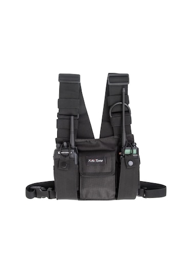 Yinitone Çok İşlevli Ve Kullanışlı Interkom Göğüs Çantası Hafif Ve Yumuşak Su Geçirmez Ve Toz Geçirmez Çizilmeye Dayanıklı Siyah Siyah