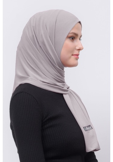 Altobeh Tesettür Kadın Düz Renk Penye Şal Hijab - Açık Vizon