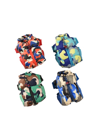 Geeksen Küçük Orta Boy Köpekler İçin Kışlık Pamuklu Dört Ayaklı Isı Sağlayan Giyim Pembe, S