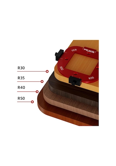 Rox Wood 0282 Alüminyum 4 Açılı Köşe Yönlendirici Freze Şablonu