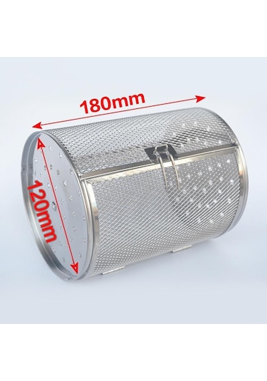 Homyl Mutfak Rotisserie Grill Kavurma Tamburlu Fırın Sepet 120x180mm Gümüş