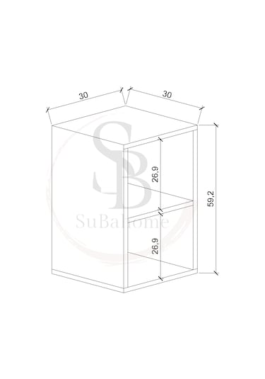 30 Cm Mdf Modern Beyaz Komodin Çok Amaçlı Yan Sehpa