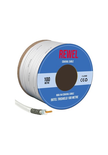 Rewel Anten Kablosu Rg6-u4 96 Tel Trishield 100 Metre