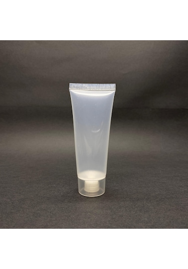 Şeffaf Boş Krem Tüpü 50ml , Vidalı Kapaklı Merhem Tüpü , Şeffaf Lipgloss Tüp 50 Ml X 3 Adet