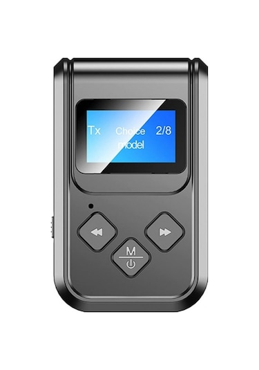 Bluetooth 5.0 2in1 Alıcı Verici Düşük Gecikmeli Lcd Ekranlı Bt Kit