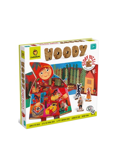 Ahşap Puzzle - Kırmızı Başlıklı Kız Canlı Renkler