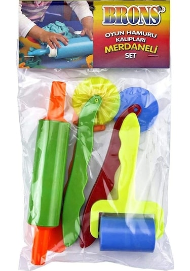 Oyun Hamuru Kalıbı Merdane Ve Bıçak Seti Colorful