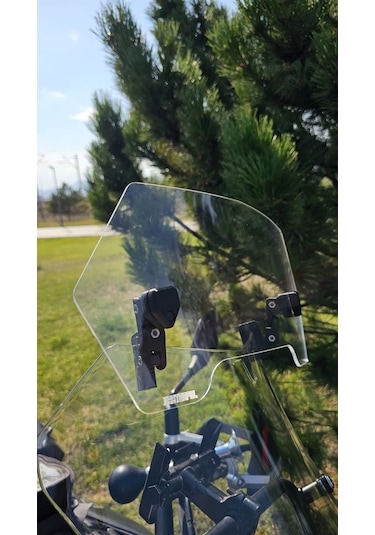 Mondial Uyumlu Deflektör Rüzgar Saptırıcı Siperlik Şeffaf Motor Camı Cam Uzatma Model 1