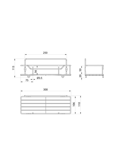 Milardo Banyo Rafı Düz, Siyah 363177347 Siyah Mat