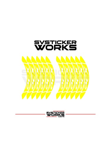 Honda Pcx Jant Şeridi Geniş Sticker Dıştan İçe Kaliteli Yüksek Yapışkanlı Sticker Sarı