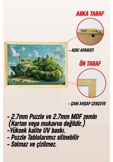 Ahşap Çerçeveli Puzzle - Tablo Hthp - 007 23 X 32 120 Parça