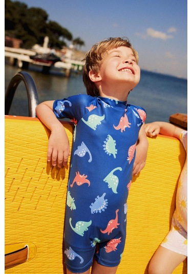 Defacto Erkek Bebek Dinazor Desenli Mayo E3354a525smın231 İndigo