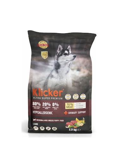Klicker Yavru Köpek Maması Hypoallergenıc Kuzulu 2,5 Kg