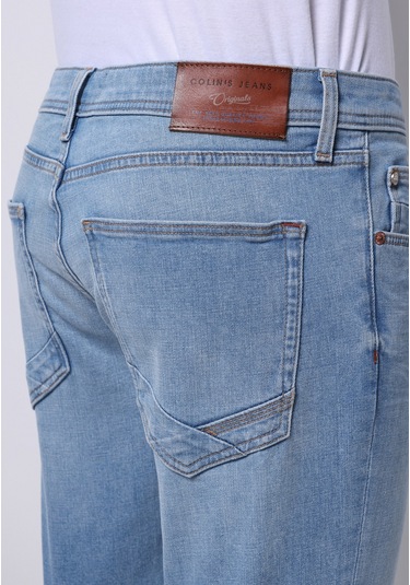 Colins Straight Fit Düşük Bel Düz Paça Erkek İndigo Ecologic Jean Pantolon Cl1074730 Q1.v1 Dn44237 Denim