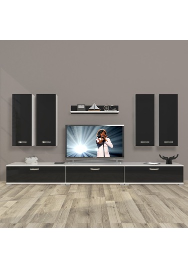 Decoraktiv Eko 8d Slm Tv Ünitesi Tv Sehpası Beyaz - Siyah