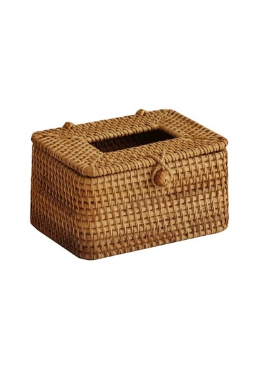 Qingmipy Ahşap Rattan Servis Peçete Tutucu, Ahşap Malzeme İle Yapılmış, Rustik Tarz, Yemek Masası Organizerı, Sarı Renk, Dayanıklı Ve Fonksiyonel Diğer