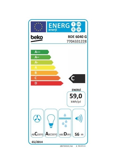 Beko BDE 6040 G Duvar Tipi Davlumbaz