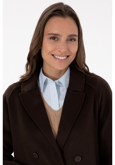 U.s. Polo Assn. Kadın Koyu Kahverengi Kaban 50308642-vr084 Koyu Kahverengi