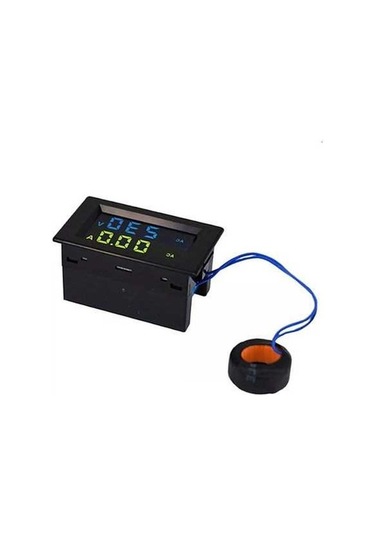 Besthome1 Çift Gösterge Lcd Ac Voltmetre Ampermetre D85-2042a Kırmızı