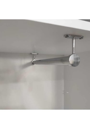 Dolap Içi 35 Cm Krom Yuvarlak Askı Borusu Askı Borusu +flanş+vida Dolap İçi Düzenleyiciler
