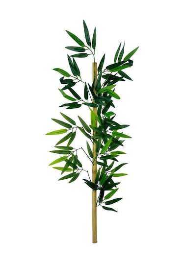 5li Set Yapay Bambu Sopası 10 Yapraklı 90cm Yapay Çiçek Bambu Duvarı Separatör Çiçeği Yapay Çiçek