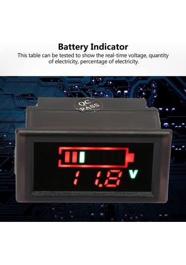 Ximistore9 Su Geçirmez Elektrikli Araç Akıllı Göstergesi - Gerçek Zamanlı Voltaj, Akım Yüzdesi Ve Pil Seviyesi Gösterici Dc 6-120v