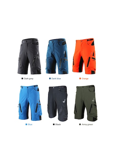 Arsuxeo Baggy Şort Bisiklet Bisiklet Pantolon Nefes L Siyah
