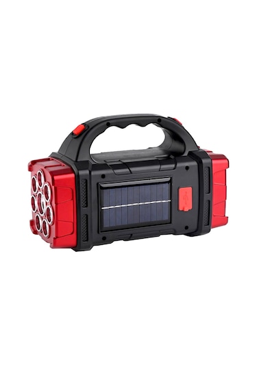 Powermaster Hb 1678 Solarlı Usb Çıkışlı Şarj Edilebilir 38 Watt Kamp Feneri Siyah