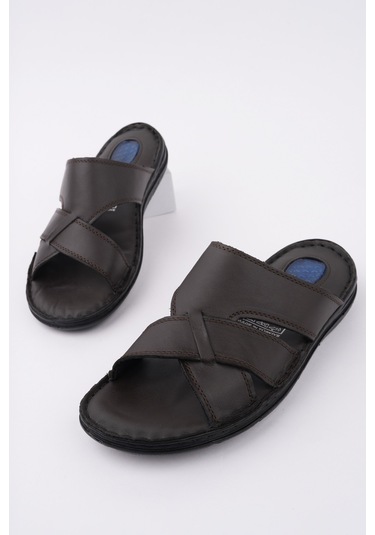 Muggo Eco Garantili Erkek Günlük Hakiki Deri Rahat Yumuşak Taban Ortopedik Terlik Kahverengi Muggo Eco Garantili Erkek Günlük Hakiki Deri Rahat Yumuşak Taban Ortopedik Terlik Kahverengi