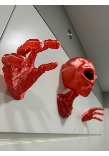 Alien Uzaylı Duvar Dekorasyonu Veya Kulaklık Standı Parlak K.