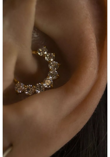 Dzirka Gövde Kesme Halka Tıklama Kulak Burun Kaş 257265528 Altın