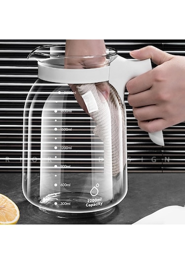 Homyl Soğuk Su Sürahi İçecek Cam 1800 Ml 60 Oz Sangria