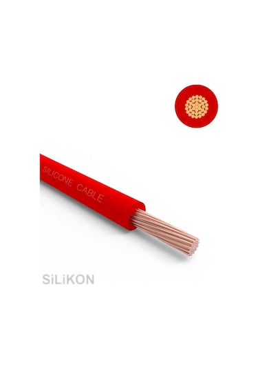 1x1.5 MM2 SIAF 16 AWG Yumuşak Silikon Kablo 1 Metre - Kırmızı