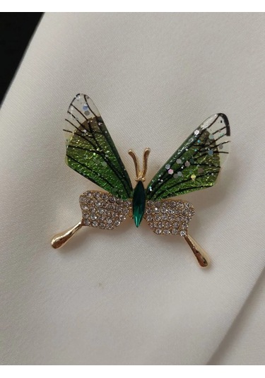 Fashion Jewelry Kelebek Broş 292544138 Yeşil