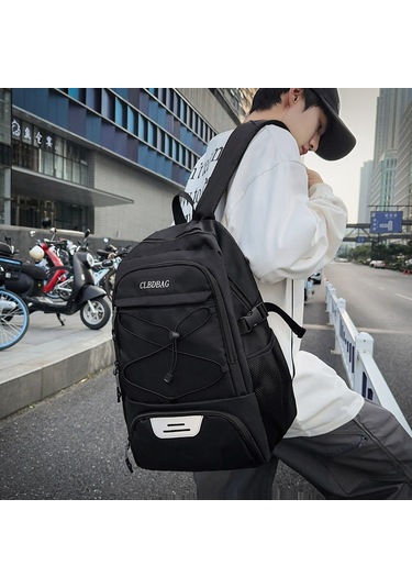 Myinkai Omuz Çantası Erkek Büyük Kapasiteli Eğlence Seyahat Sırt Siyah
