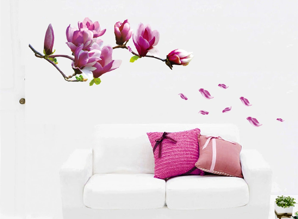 Geeksen Pvc Duvar Sticker Gül Desenli 70x50cm - Taşınabilir Yeniden Kullanıma Uygun - Oturma Odası, Çalışma Odası Dekorasyonu Ay7105 Diğer