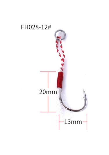 5pcs / Pack Hengjia 12 Bağlı Tel Demir Hook Derin Deniz Balıkçılık Kancası