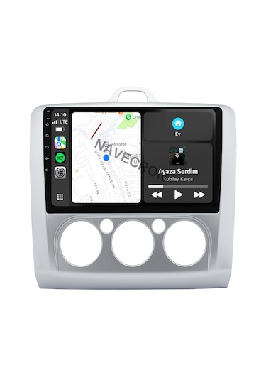 Ford Focus 2 Analog Ac 2005-11 9 Gri Uyumlu Androıd Multimedya Gerçek 2/32 Kablosuz Carplay Geri Görüş Kameralı 9"