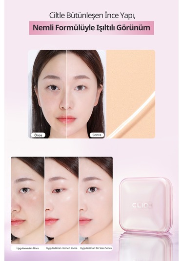 Hyalüronik Asit İçerikli Clıo Kill Cover Mesh Glow Essential Cushion Set 23n Ginger Spf50+ Pa++++ 23n Ginger