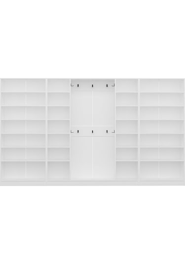 Minar Kale210 8 Kapaksız 6 Bölme Raf Portmanto Beyaz