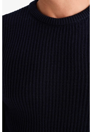 DeFacto Standart Fit Bisiklet Yaka Triko Kazak C8814AX24WNNV207