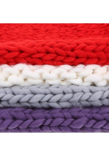 Suofeng El İşi Sıcacık Ve Yumuşak Örgü Battaniye, Bulky Kumaş, Salon Ve Oturma Odası İçin Şık Dekor, 60x60cm - 120x150cm Diğer