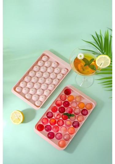 Ny Home Yuvarlak Model Buz Kalıbı Pembe Pembe