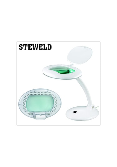 Steweld 8095 Led-90 3d+12d Led Işıklı Masa Üstü  Büyütüteç