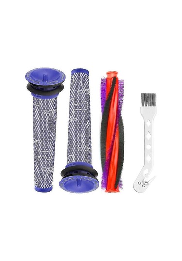 Gajeena Dyson V6 Serisi Toz Torbasız Süpürge İçin Yedek Filtre Ve Fırça Seti - Hepa Filtreli, 2'li Paket