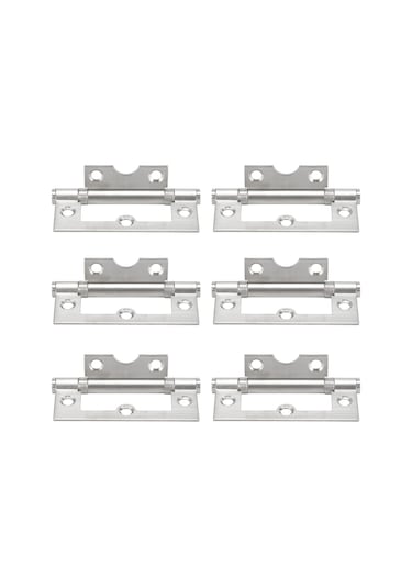 Yaozixa 6 Adet 3 İnç 1.5 Mm Kalınlıkta Paslanmaz Çelik Sürekli Sessiz Pivot Döner Ev Kapı Menteşesi 8x3.3 Cm Diğer