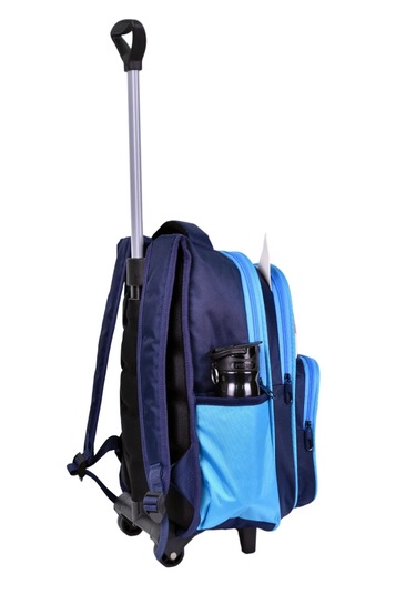 Alfa Mec Çekçekli Köpek Balığı Baskılı, Ortopedik Sırt Özellikli, İlkokul