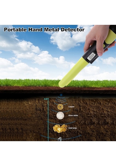 Besthome1 Taşınabilir Altın Dedektörü - Led Işıklı, Tutarlı Alarm, Hassas Metal Bulucu