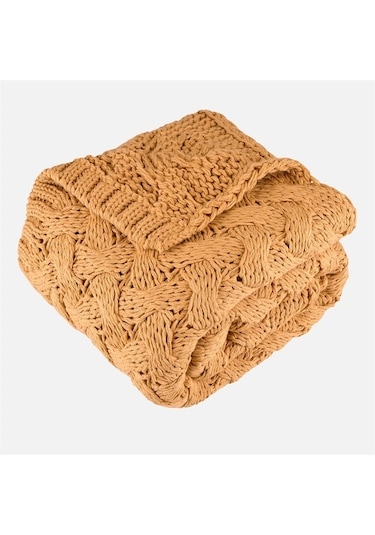 Serenita Saç Örgü Triko Tv Battaniyesi Throw Koltuk Şalı (538861659)-110X160